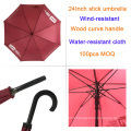 Taïwan Fibre de carbone Affiche du vent Publié personnalisée Golf Proof de l&#39;eau Sombrillas Regenschirm 24inch Umbrella